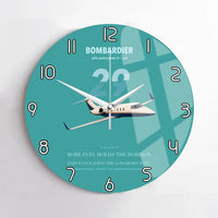 Thumbnail for Bombardier Learjet 29 design on turquoise no frame wall clock