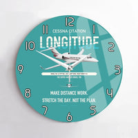 Thumbnail for Cessna Citation Longitude design on turquoise no frame wall clock