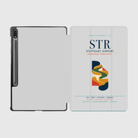 Thumbnail for Stuttgart Airport (STR) design on light gray samsung tablet tablet case