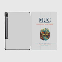 Thumbnail for Munich Airport (MUC) design on light gray samsung tablet tablet case