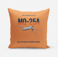 Thumbnail for MQ-25A STINGRAY design on orange pillow