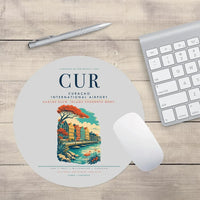 Thumbnail for Curaçao International Airport (CUR) design on light gray round mouse pad