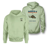 Thumbnail for Denel Rooivalk Mk 1F design on light green double-side hoodie, double-side print