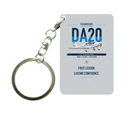 Thumbnail for Diamond DA20 design on light gray designed key chain, double-side print