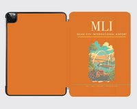 Thumbnail for Quad City International Airport (MLI) design on orange ipad tablet case