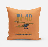 Thumbnail for Curtiss JN-4D Jenny design on orange pillow