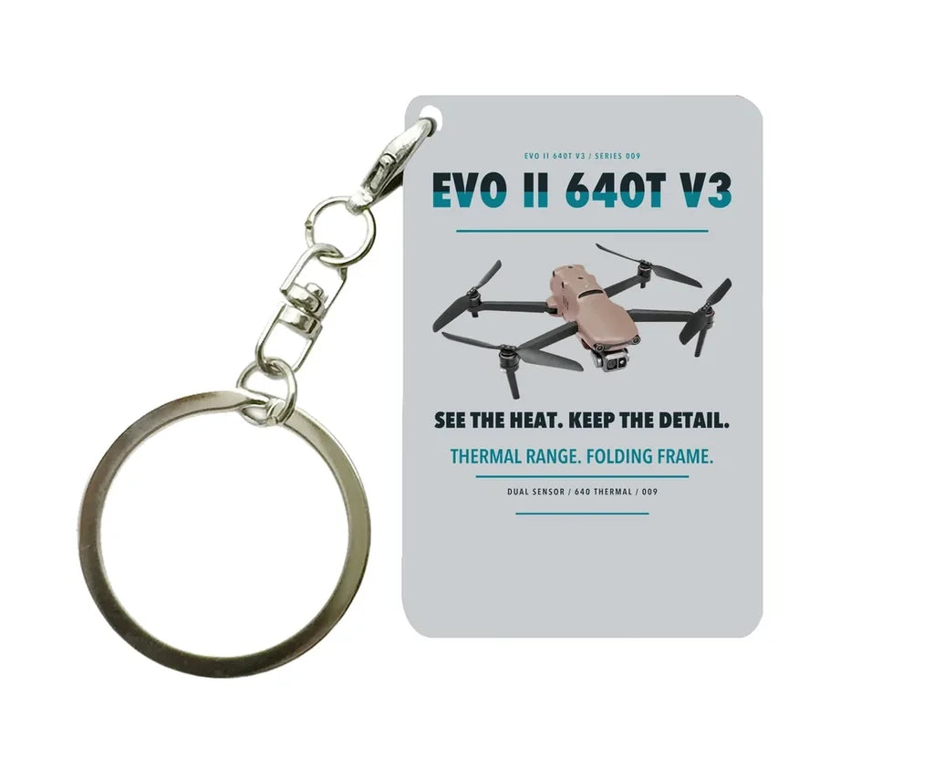 Autel EVO II Dual 640T V3 Key Chain design on light gray key chain