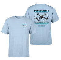 Thumbnail for Skyfront Perimeter 8 design on light blue t shirt