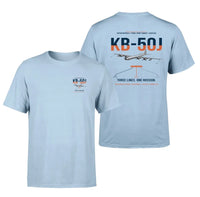 Thumbnail for KB-50J Superfortress design on light blue double-side t-shirt, double-side print