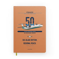 Thumbnail for Fokker 50 design on orange notebook