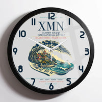 Thumbnail for Xiamen Gaoqi International Airport (XMN) design on light gray framed wall clock