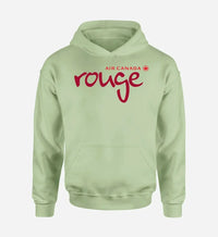 Thumbnail for Air Canada rouge Airlines logo printed on light green hoodie
