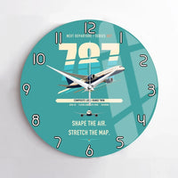 Thumbnail for Boeing 787-9 Dreamliner design on turquoise no frame wall clock