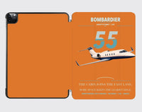 Thumbnail for Bombardier Learjet 55 design on orange ipad tablet case