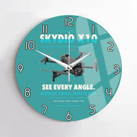 Thumbnail for Skydio X10 design on turquoise no frame wall clock