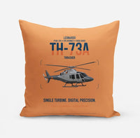 Thumbnail for Leonardo TH-73A Thrasher design on orange pillow