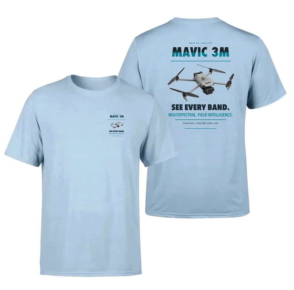DJI Mavic 3 Multispectral design on light blue t shirt