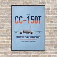 Thumbnail for Airbus CC-150T Polaris vertical canvas print - framed - light blue background