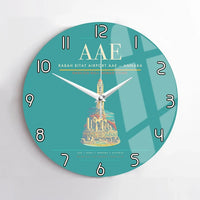 Thumbnail for Rabah Bitat Airport (AAE) design on turquoise no frame wall clock