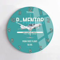 Thumbnail for Tecnam P-Mentor design on turquoise no frame wall clock