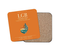 Thumbnail for Long Beach Airport (Daugherty Field) (LGB) design on orange 1 piece coaster