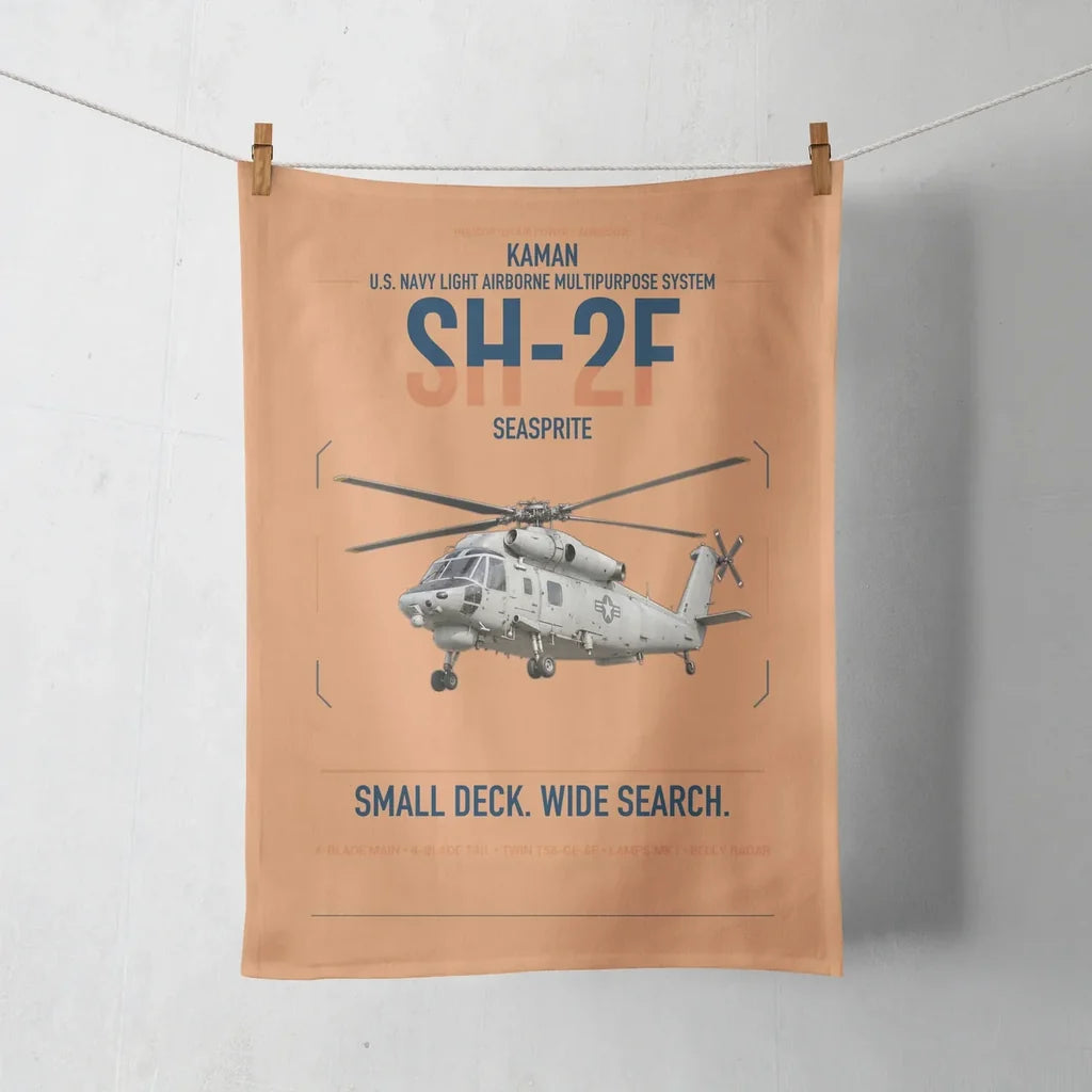 Kaman SH-2F Seasprite design on orange towel