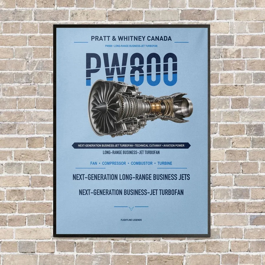 PW800 vertical canvas print - framed - light blue background