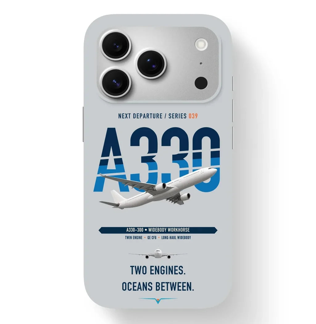 Airbus A330-300 Case design on light gray iphone case