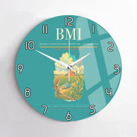 Thumbnail for Central Illinois Regional Airport (BMI) design on turquoise no frame wall clock