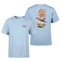 Thumbnail for SIGNAL 651 - The First Pass Wakes The Field - Double-Side T-Shirt design on light blue double side t shirt