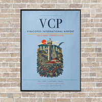 Thumbnail for Viracopos International Airport VCP - Canvas Framed - Light Blue