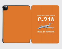 Thumbnail for C-21A Learjet Small Jet Big Mission design on orange ipad tablet case