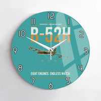 Thumbnail for B-52H Stratofortress design on turquoise no frame wall clock