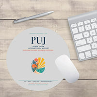 Thumbnail for Punta Cana International Airport (PUJ) design on light gray round mouse pad