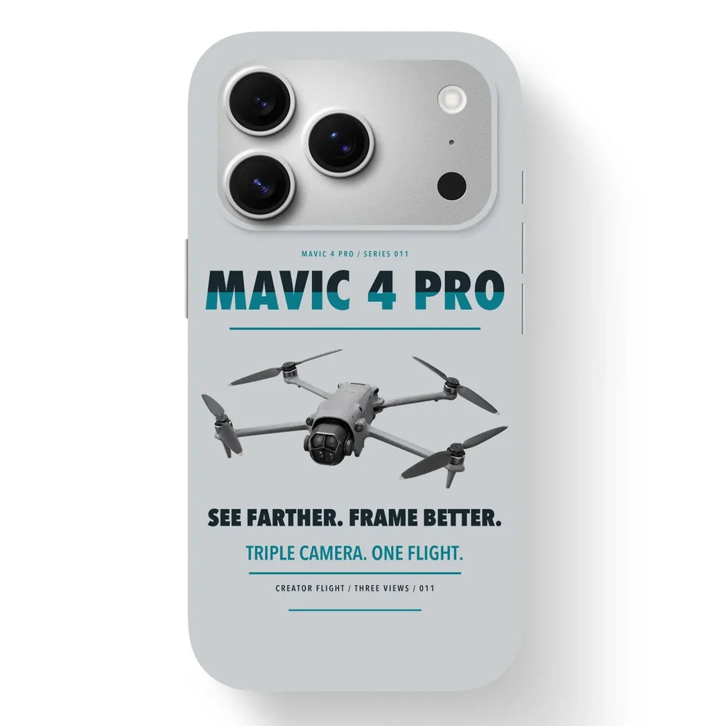 DJI Mavic 4 Pro Case design on light gray iphone case