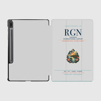 Thumbnail for Yangon International Airport (RGN) design on light gray samsung tablet tablet case
