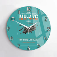 Thumbnail for Boeing MH-47G Chinook design on turquoise no frame wall clock