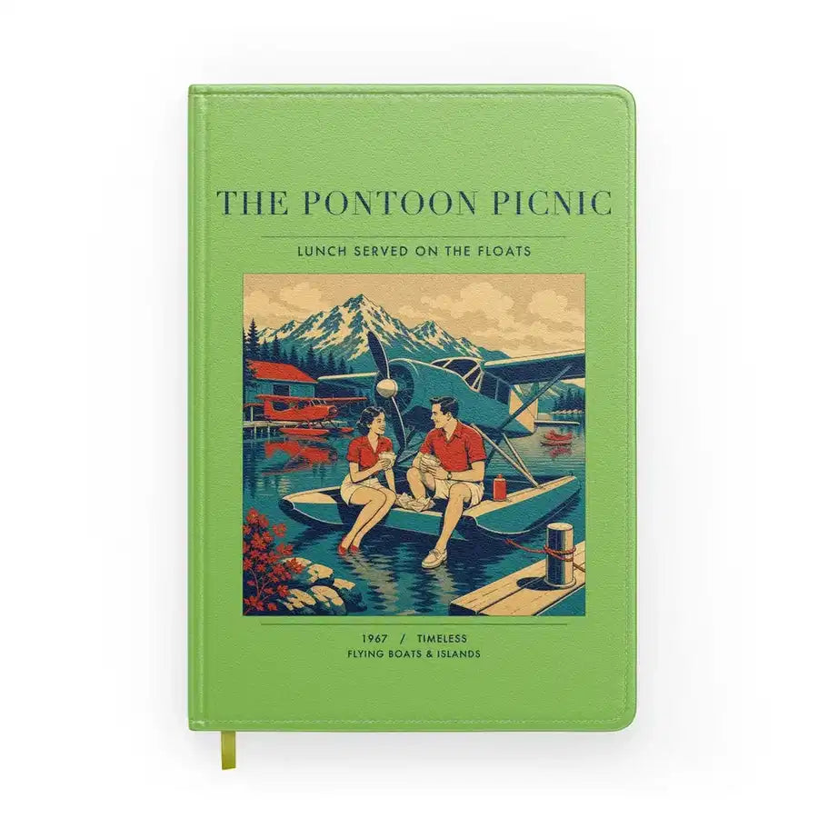 VINTAGE G4250 - The Pontoon Picnic - Designed Notebooks design on lightgreen