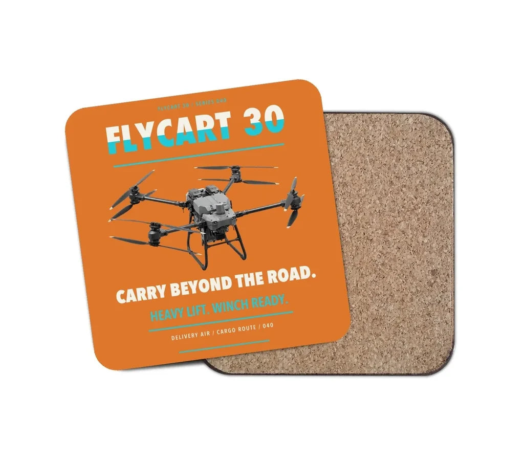 DJI FlyCart 30 design on orange 1 piece coaster