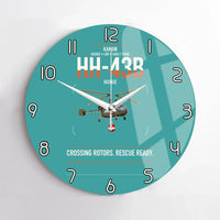Thumbnail for Kaman HH-43B Huskie design on turquoise no frame wall clock