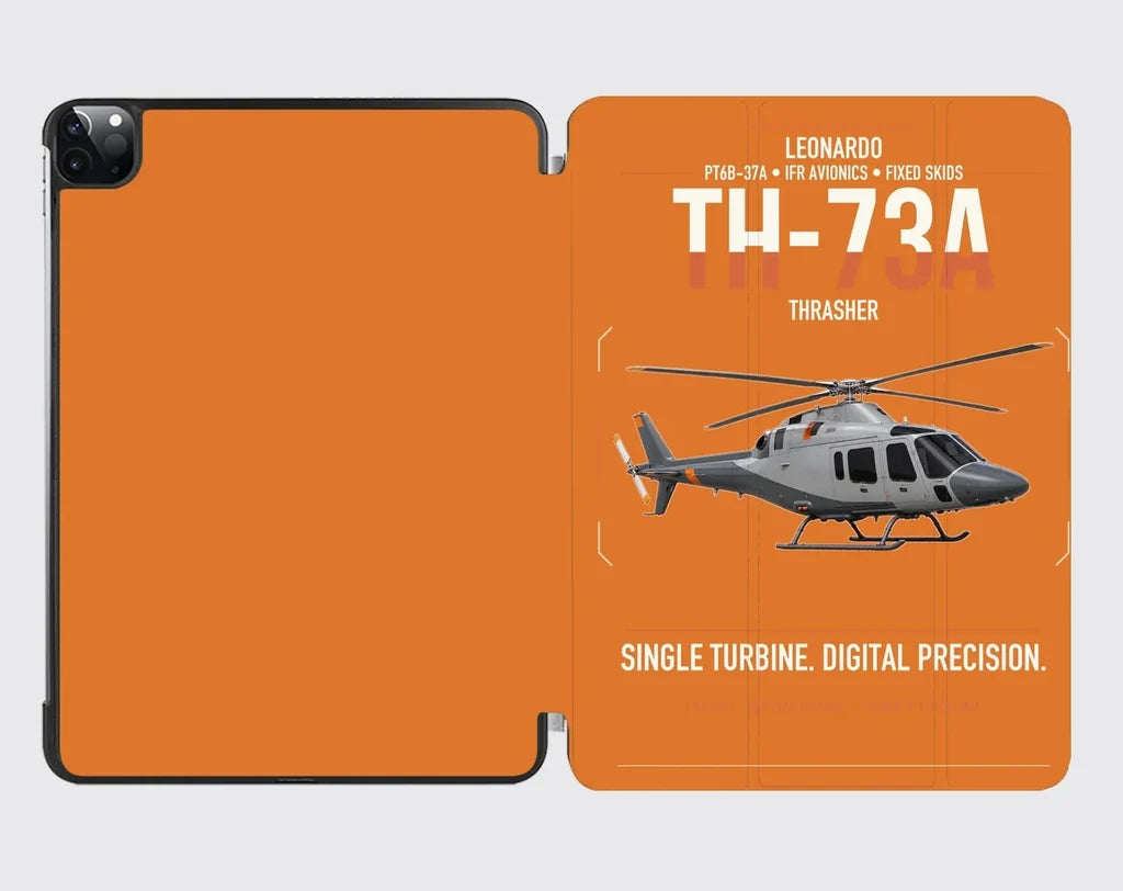 Leonardo TH-73A Thrasher design on orange ipad tablet case