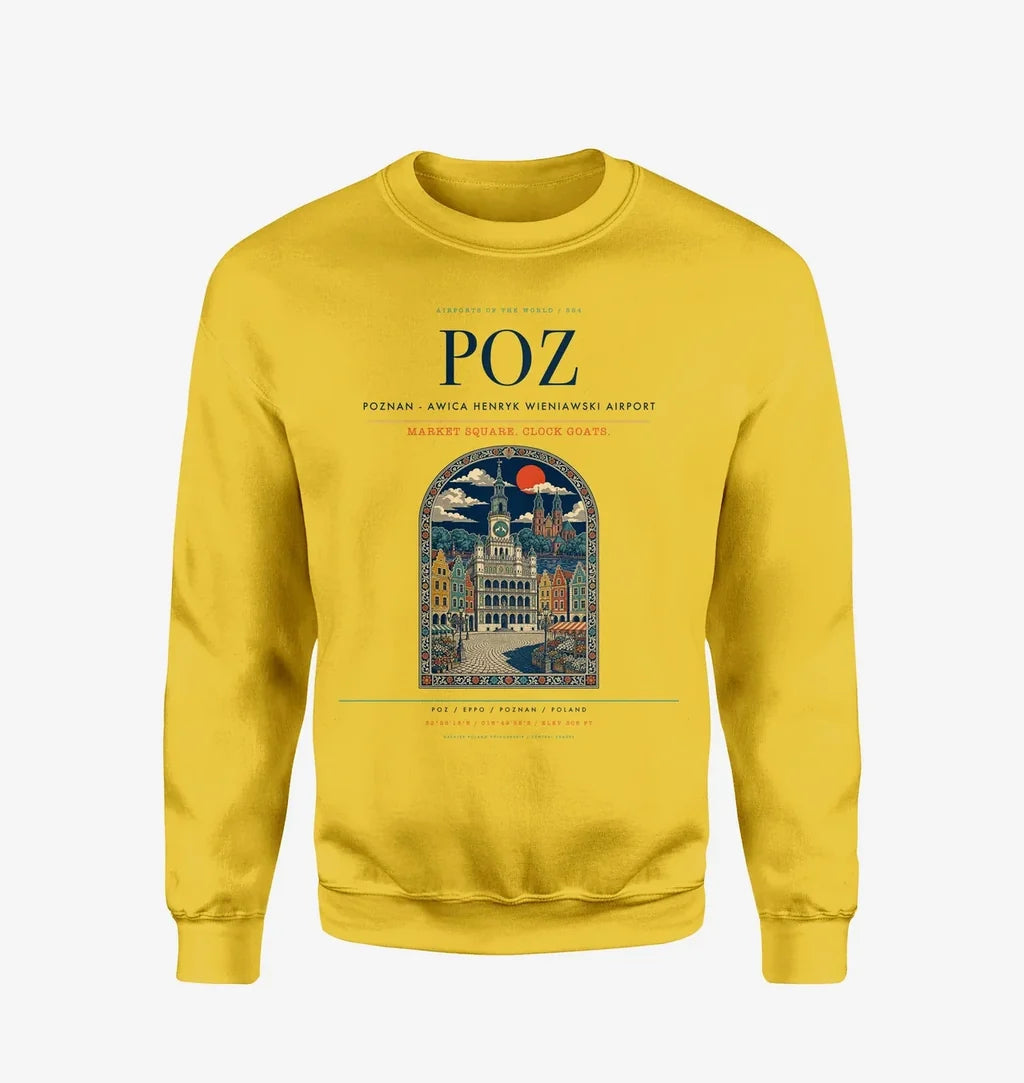 Poznan - awica Henryk Wieniawski Airport POZ Sweatshirt - Yellow