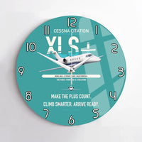 Thumbnail for Cessna Citation XLSPlus design on turquoise no frame wall clock