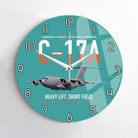 Thumbnail for C-17A Globemaster III design on turquoise no frame wall clock