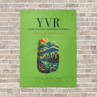 Thumbnail for Vancouver International Airport YVR vertical canvas print - no frame - light green background