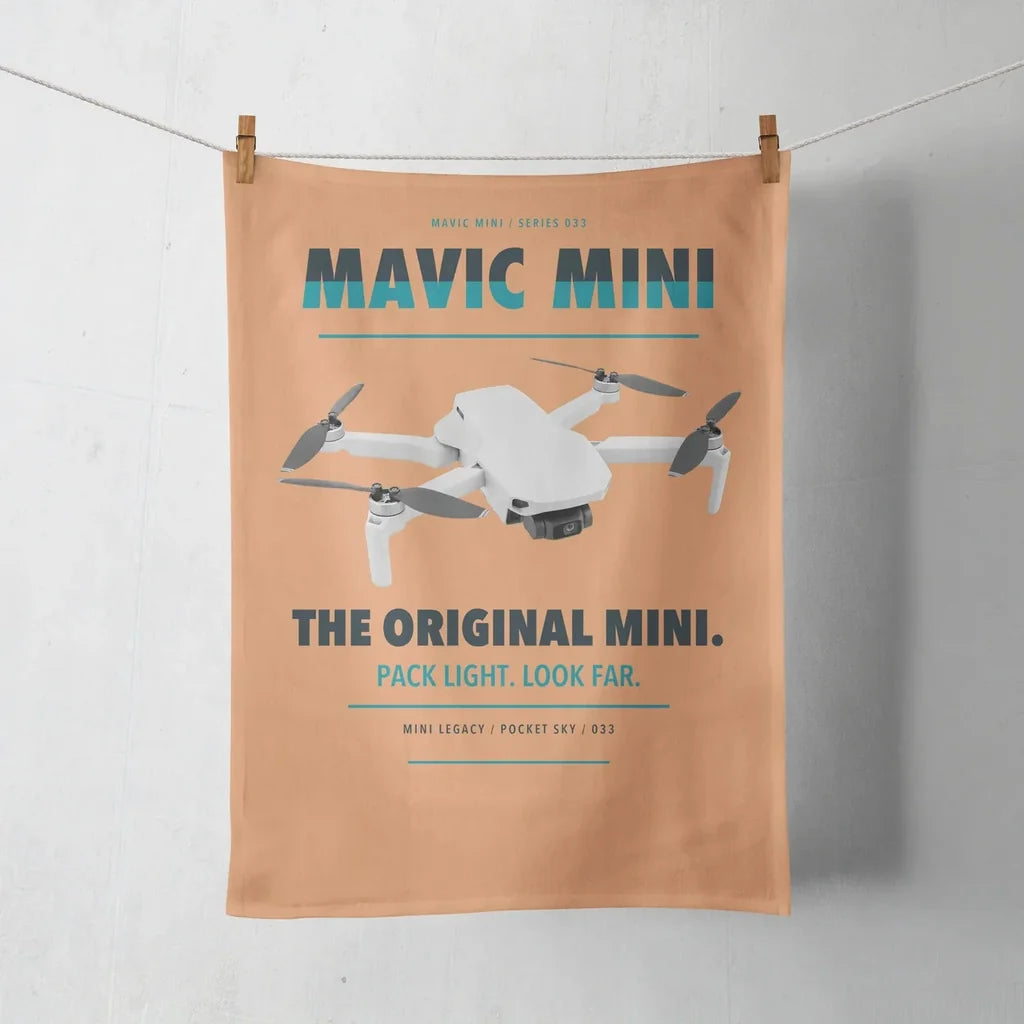 DJI Mavic Mini design on orange towel