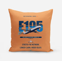 Thumbnail for Embraer E195 design on orange pillow