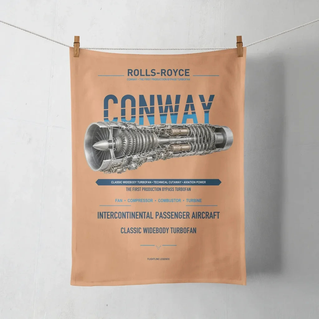 CONWAY design on orange towel