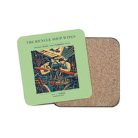Thumbnail for The Bicycle Shop Wings - Designed Coasters design on light green 1-piece