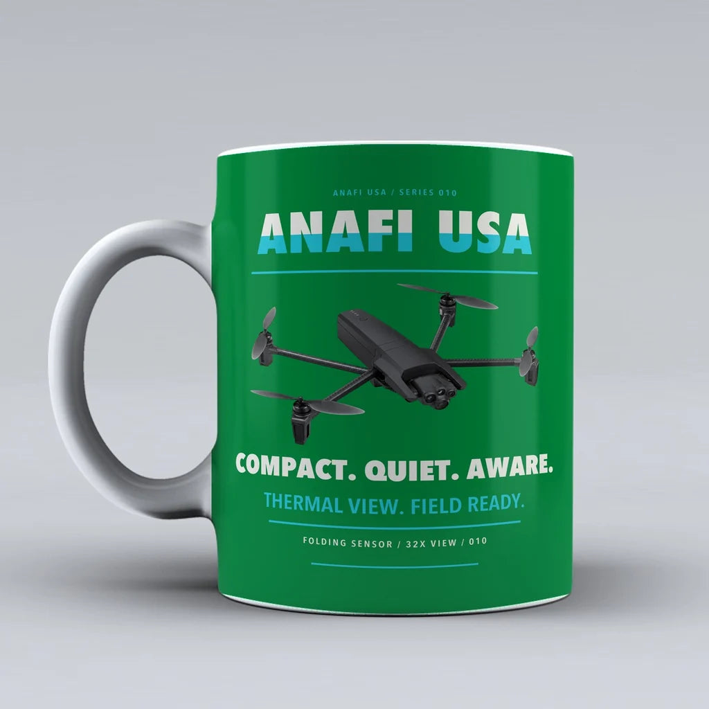 ANAFI USA Mug design on green parrot